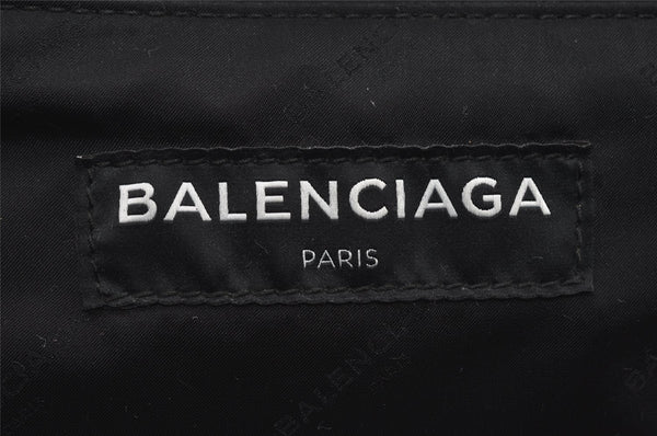 Authentic BALENCIAGA Vintage Explorer Backpack Nylon 459744 Black 4637I