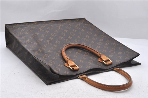 Authentic Louis Vuitton Monogram Sac Plat Hand Bag M51140 LV 4638D