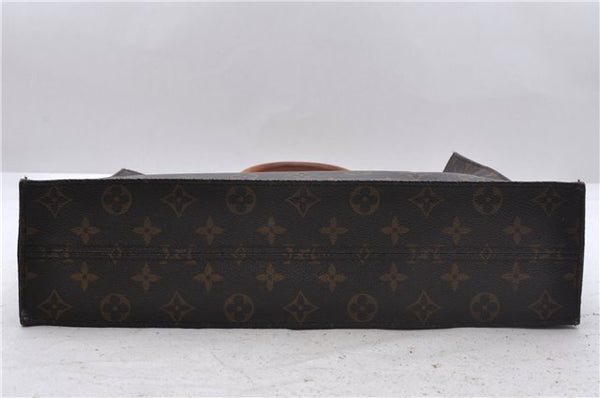 Authentic Louis Vuitton Monogram Sac Plat Hand Bag M51140 LV 4638D