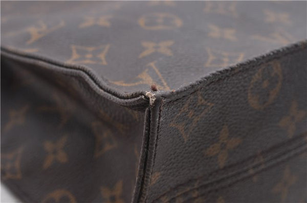 Authentic Louis Vuitton Monogram Sac Plat Hand Bag M51140 LV 4638D