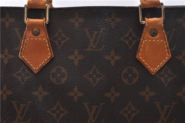 Authentic Louis Vuitton Monogram Sac Plat Hand Bag M51140 LV 4638D