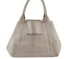 Authentic BALENCIAGA Navy Caba S Hand Bag Purse Leather 339933 White 4638I