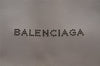 Authentic BALENCIAGA Navy Caba S Hand Bag Purse Leather 339933 White 4638I