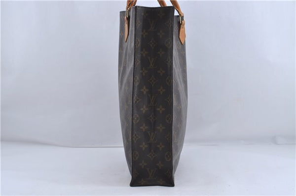 Authentic Louis Vuitton Monogram Sac Plat Hand Bag M51140 LV Junk 4639D