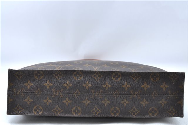 Authentic Louis Vuitton Monogram Sac Plat Hand Bag M51140 LV Junk 4639D