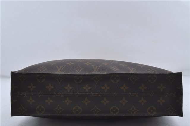 Authentic Louis Vuitton Monogram Sac Plat Hand Bag M51140 LV Junk 4642D