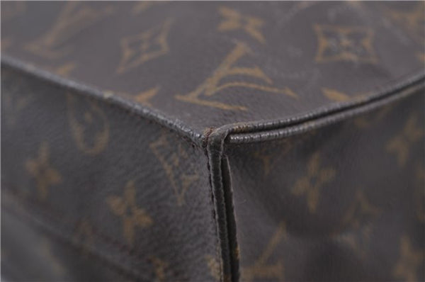 Authentic Louis Vuitton Monogram Sac Plat Hand Bag M51140 LV Junk 4642D