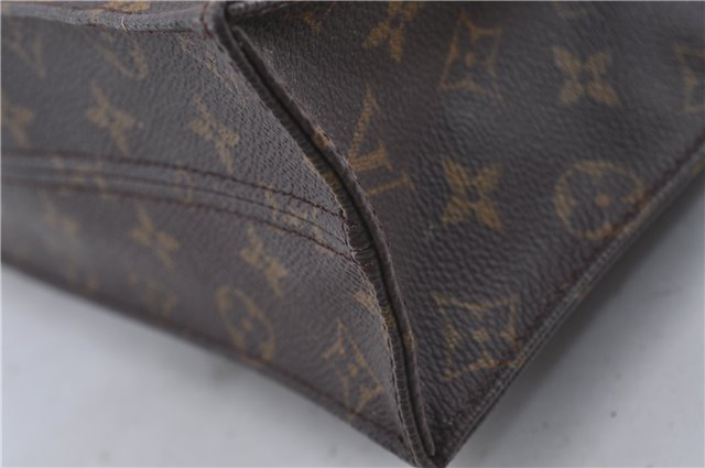 Authentic Louis Vuitton Monogram Sac Plat Hand Bag M51140 LV Junk 4642D