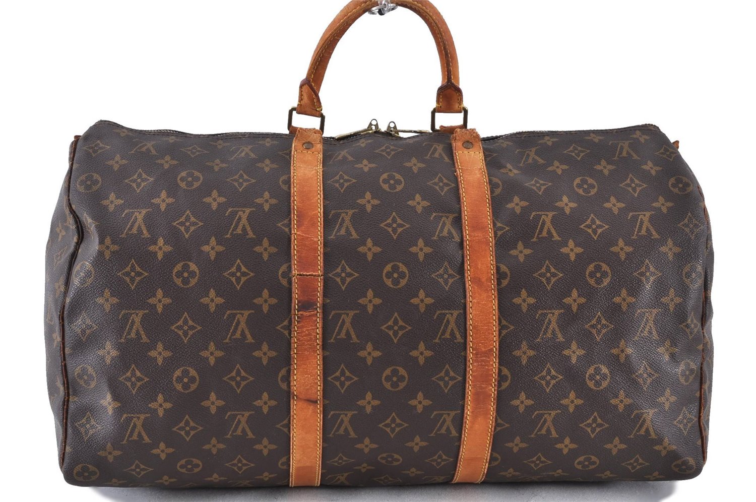 Authentic LOUIS VUITTON Monogram Keepall 50 Boston Bag M41426 LV Junk 4643C