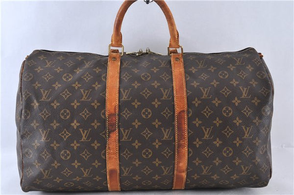 Authentic LOUIS VUITTON Monogram Keepall 50 Boston Bag M41426 LV Junk 4643C