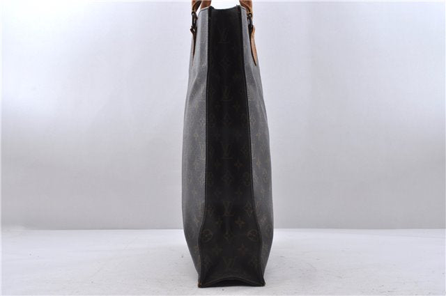 Authentic Louis Vuitton Monogram Sac Plat Hand Bag M51140 LV 4643D