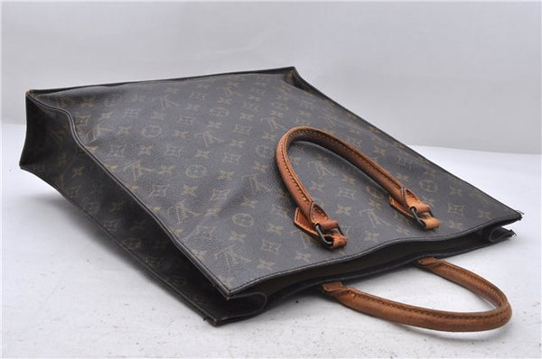 Authentic Louis Vuitton Monogram Sac Plat Hand Bag M51140 LV 4643D