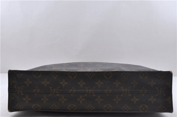 Authentic Louis Vuitton Monogram Sac Plat Hand Bag M51140 LV 4643D