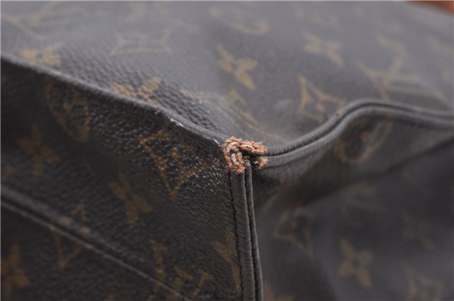 Authentic Louis Vuitton Monogram Sac Plat Hand Bag M51140 LV 4643D