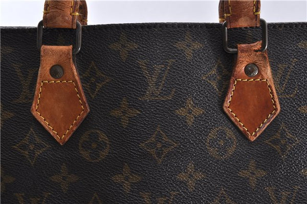 Authentic Louis Vuitton Monogram Sac Plat Hand Bag M51140 LV 4643D
