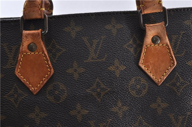 Authentic Louis Vuitton Monogram Sac Plat Hand Bag M51140 LV 4643D
