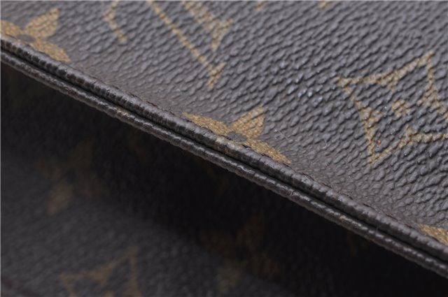 Authentic Louis Vuitton Monogram Sac Plat Hand Bag M51140 LV 4643D