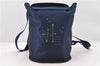 Auth HERMES Sherpa Backpack to the Stars Exhibition 1999 Limited Navy Blue 4645C