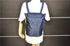 Auth HERMES Sherpa Backpack to the Stars Exhibition 1999 Limited Navy Blue 4645C