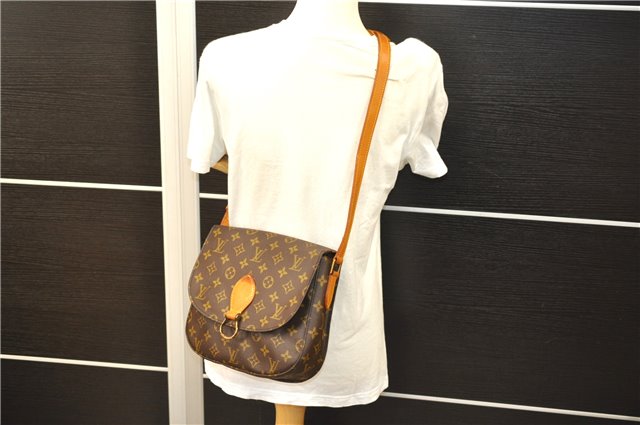 Auth Louis Vuitton Monogram Saint Cloud GM Shoulder Cross Bag M51242 LV 4645D