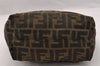 Authentic FENDI Vintage Zucca Shoulder Hand Bag Purse Nylon Leather Brown 4647I