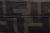 Authentic FENDI Vintage Zucca Shoulder Hand Bag Purse Nylon Leather Brown 4647I