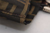 Authentic FENDI Vintage Zucca Shoulder Hand Bag Purse Nylon Leather Brown 4647I