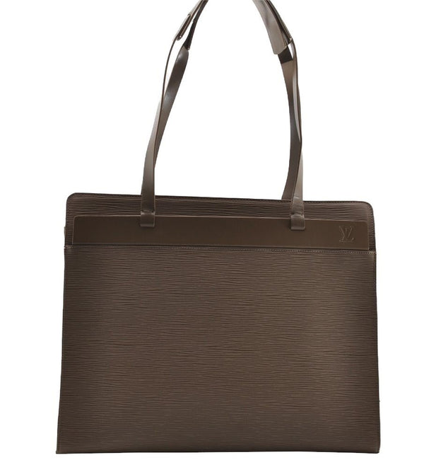 Authentic Louis Vuitton Epi Croisette GM Shoulder Hand Bag Gray M5250B LV 4651I