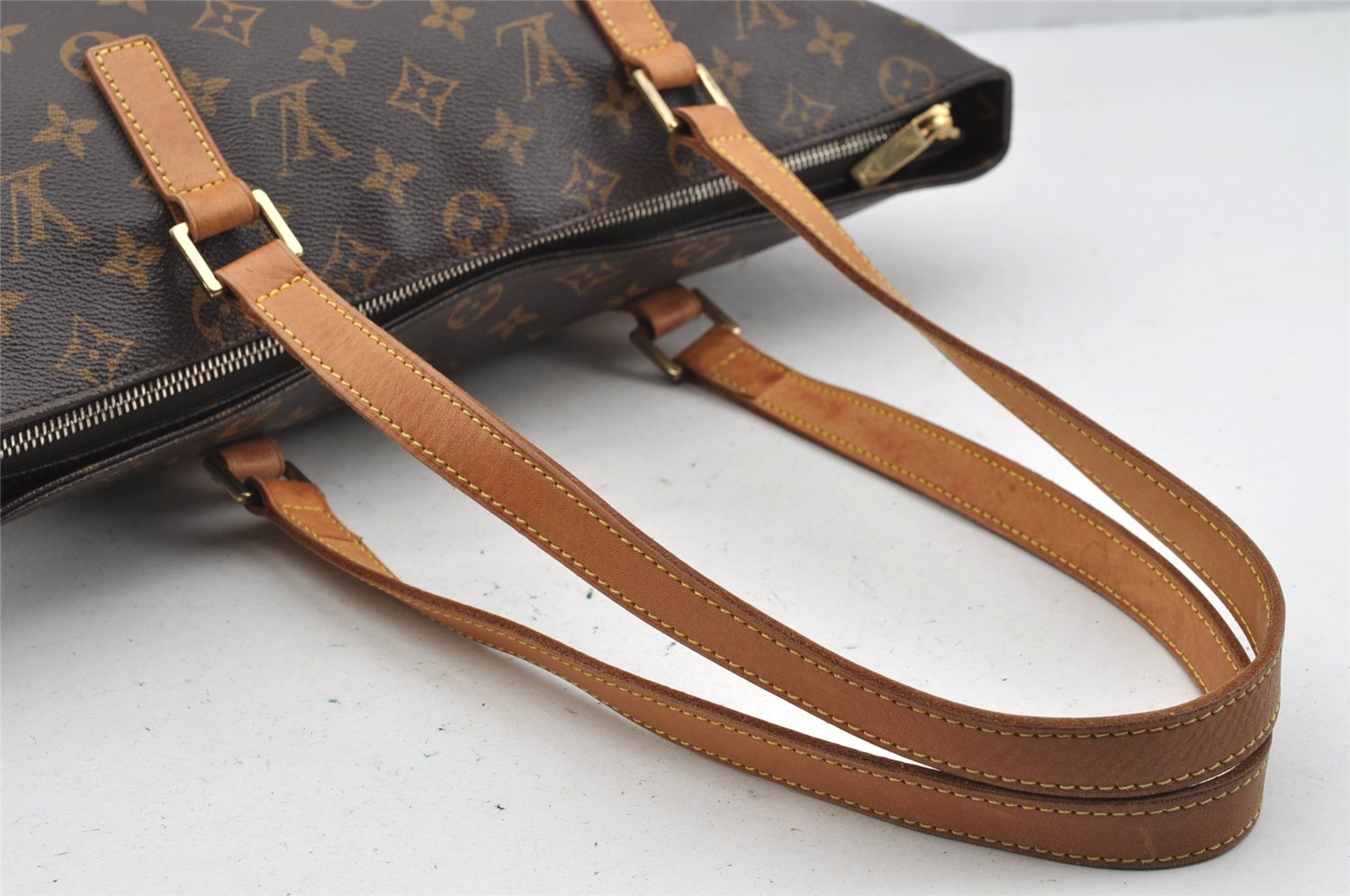 Authentic Louis Vuitton Monogram Cabas Mezzo Shoulder Tote Bag M51151 LV 4652I