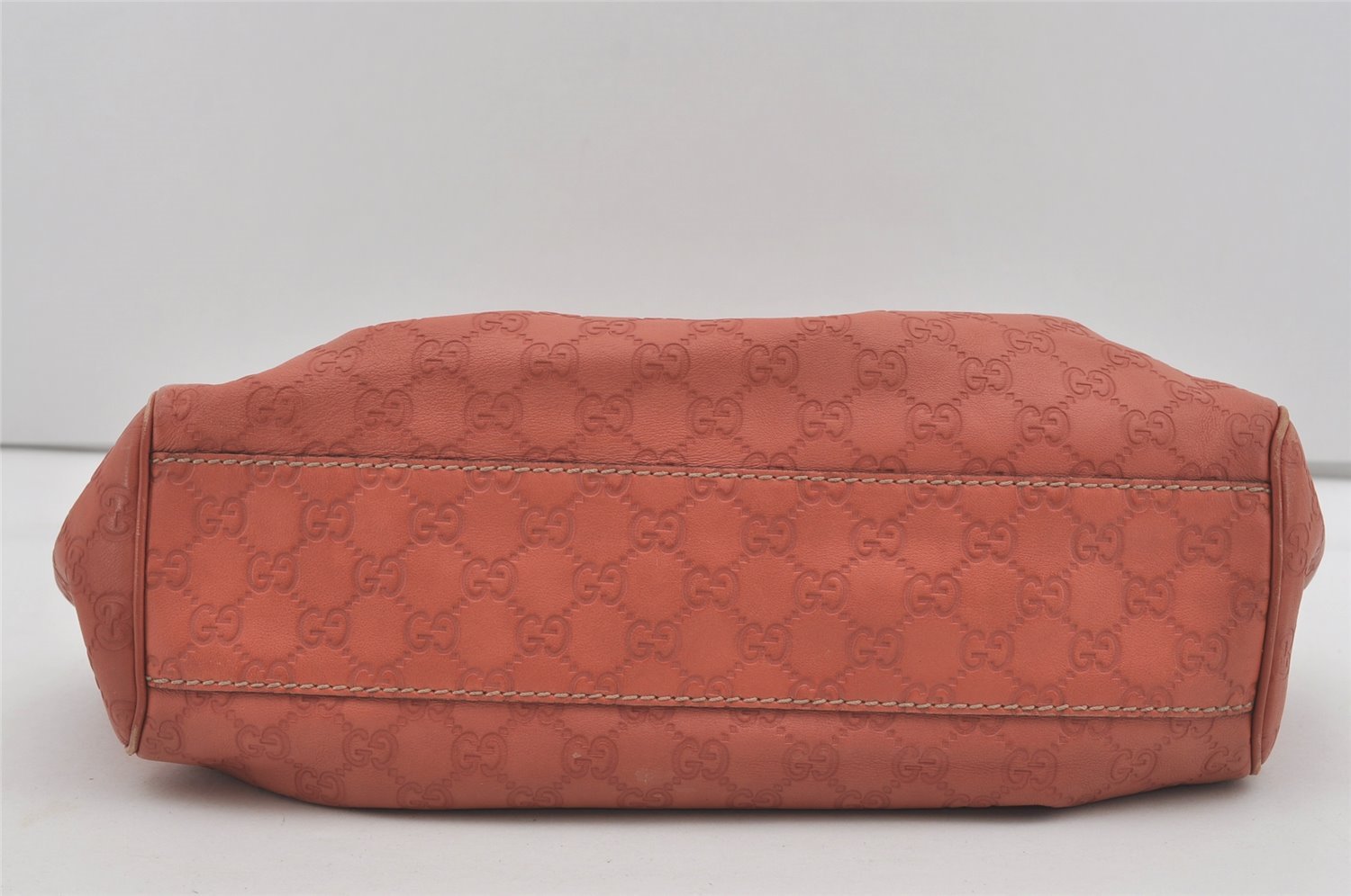 Authentic GUCCI Guccissima Sukey Shoulder Tote Bag GG Leather 211944 Pink 4655I