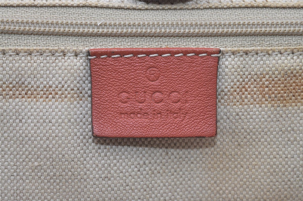 Authentic GUCCI Guccissima Sukey Shoulder Tote Bag GG Leather 211944 Pink 4655I