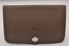 Authentic HERMES Dogon GM Vintage Leather Long Wallet Purse Brown 4657I