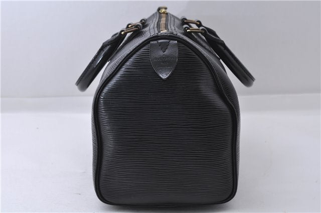 Authentic Louis Vuitton Epi Speedy 25 Hand Boston Bag Black M59032 LV 4658D