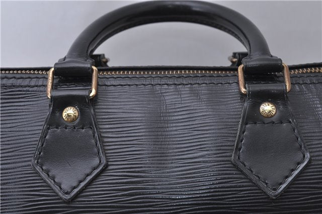 Authentic Louis Vuitton Epi Speedy 25 Hand Boston Bag Black M59032 LV 4658D