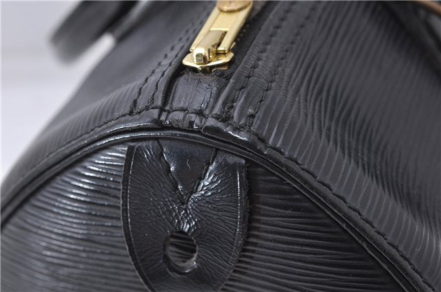 Authentic Louis Vuitton Epi Speedy 25 Hand Boston Bag Black M59032 LV 4658D