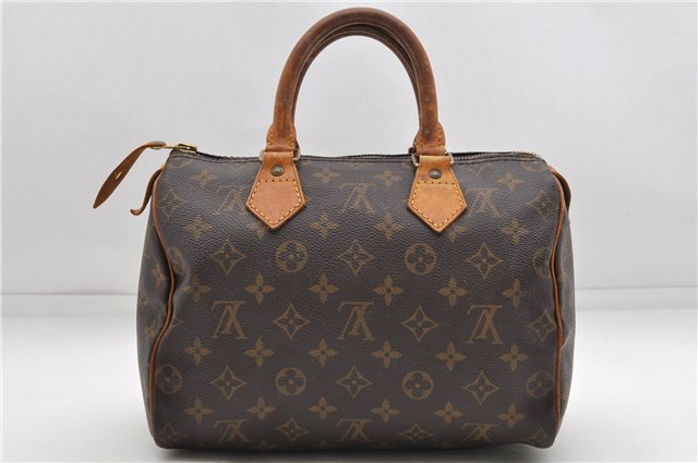 Authentic Louis Vuitton Monogram Speedy 25 Boston Hand Bag Purse M41528 LV 4659D