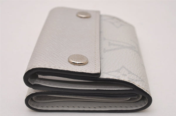 Auth Louis Vuitton Taiga Rama Discovery Compact Wallet White M67621 LV Box 4659I