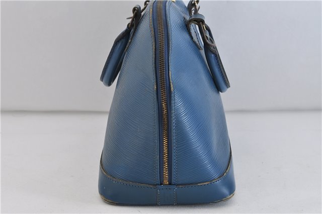 Authentic LOUIS VUITTON Epi Alma PM Hand Bag Blue M52145 LV 4660C