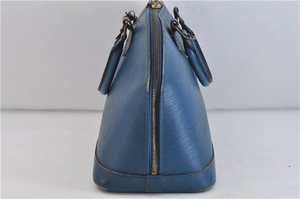 Authentic LOUIS VUITTON Epi Alma PM Hand Bag Blue M52145 LV 4660C