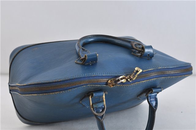 Authentic LOUIS VUITTON Epi Alma PM Hand Bag Blue M52145 LV 4660C