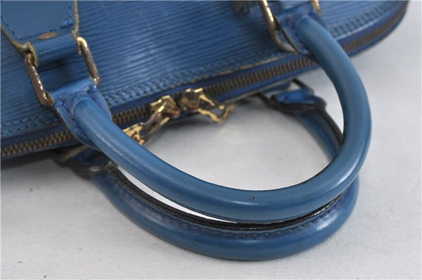 Authentic LOUIS VUITTON Epi Alma PM Hand Bag Blue M52145 LV 4660C