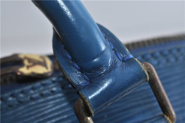 Authentic LOUIS VUITTON Epi Alma PM Hand Bag Blue M52145 LV 4660C