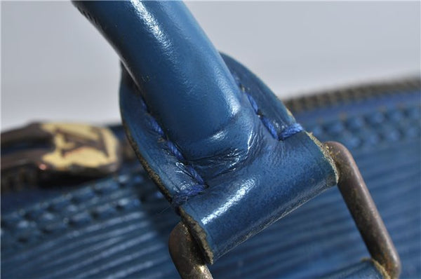 Authentic LOUIS VUITTON Epi Alma PM Hand Bag Blue M52145 LV 4660C