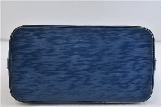 Authentic LOUIS VUITTON Epi Alma PM Hand Bag Blue M52145 LV 4660C