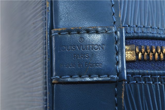 Authentic LOUIS VUITTON Epi Alma PM Hand Bag Blue M52145 LV 4660C