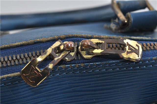 Authentic LOUIS VUITTON Epi Alma PM Hand Bag Blue M52145 LV 4660C