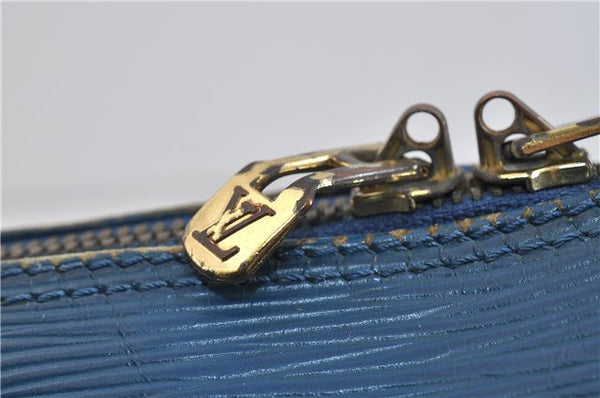 Authentic LOUIS VUITTON Epi Alma PM Hand Bag Blue M52145 LV 4660C