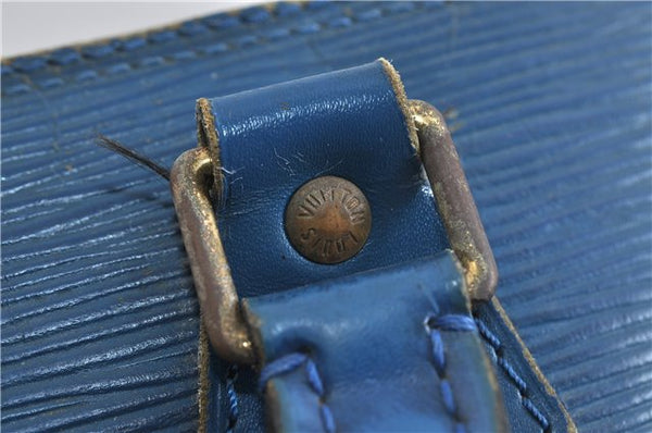 Authentic LOUIS VUITTON Epi Alma PM Hand Bag Blue M52145 LV 4660C