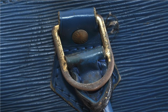 Authentic LOUIS VUITTON Epi Alma PM Hand Bag Blue M52145 LV 4660C