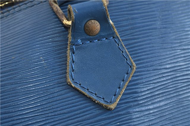 Authentic LOUIS VUITTON Epi Alma PM Hand Bag Blue M52145 LV 4660C